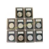 10 MS67 Morgan Silver Dollars