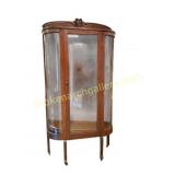 Oak Curved-Glass China Cabinet