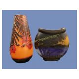 Two Art Glass Vases