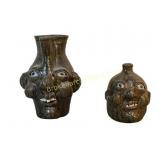 Pair of Hewell Face Jugs