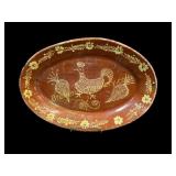 Redware Slip Decorated Platter