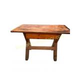European Sawbuck One Drawer Table