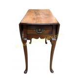 Queen Anne Style Walnut Drop-Leaf Table