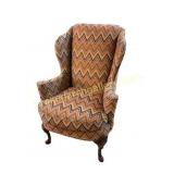 Zigzag Wingback Chair