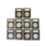 10 Morgan Silver Dollars