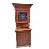 Continental Carved Oak Cabinet