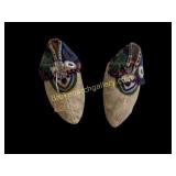 Pair Indigenous Beaded Moccasins