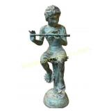 Bronze Fountain Statue of Child with Flute