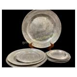 Pewter Chargers and Plates