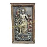 Carved Wooden Resurrection of Christ Relief