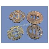 4 Japanese Iron Tsuba