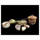 Minerals, Brush Holders, Clay Vessel