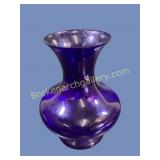 Oversized Blue Glass Vase
