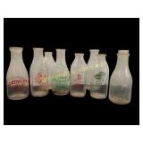 Vintage Glass Milk Bottles