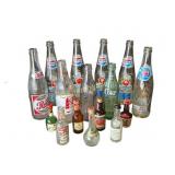 Collection of 16 Vintage Beverage Bottles