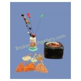 Hat Pins, Powder Box, Asian Pendants