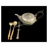Pewter Teapot, Serving Utensils