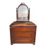 Dresser with Attachable Swivel Mirror