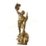 Detresse Spelter Sculpture