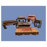 Group of Asian Wooden Stands