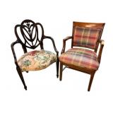 Pair of Armchairs with Upholstery Cushions
