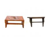 Lot of Two Rustic Wooden Furniture Pieces