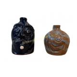 Two Southern Folk Art Face Jugs