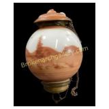 Hand Painted Victorian Hanging Light