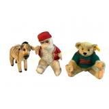 Three Antique Plush Toys