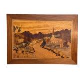 Custom Wood Marquetry Wall Panel