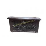 Antique Gothic Revival Carved Wooden Coffer