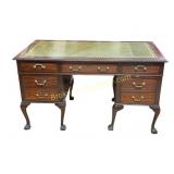 Chippendale Style Mahogany Pedestal Desk