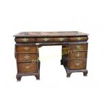 Edwardian Walnut Pedestal Desk