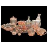 Collected Group Pink Depression Glass