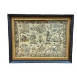 Charles II Silk Embroidery Panel