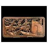 Carved Asian Relief Panel