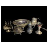 Group of Silver Plate, Aluminum Serving Pieces