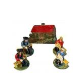 Cast Iron Folk Art Bookends
