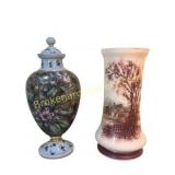 Pair of Decorated Vases