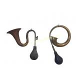 Pair of Antique Brass Horns
