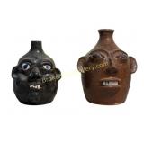 Two Southern Face Jugs