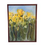 Iris Oil Painting, Gail Rutgers