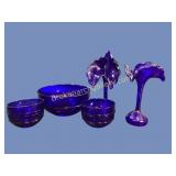 Cobalt Glass Table Objects