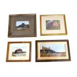 Four Rural America paintings