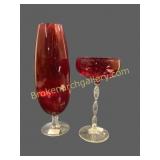 Ruby Art Glass Objects