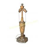 Art Nouveau-Style Cast Metal Table Lamp