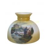 Currier and Ives Decorated Aladdin Lamp Shade