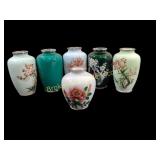 Six Japanese Cloisonnï¿½ Vases