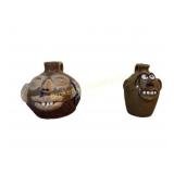 Two Southern Face Jugs