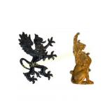 Cast Metal Griffin Wall Plaques